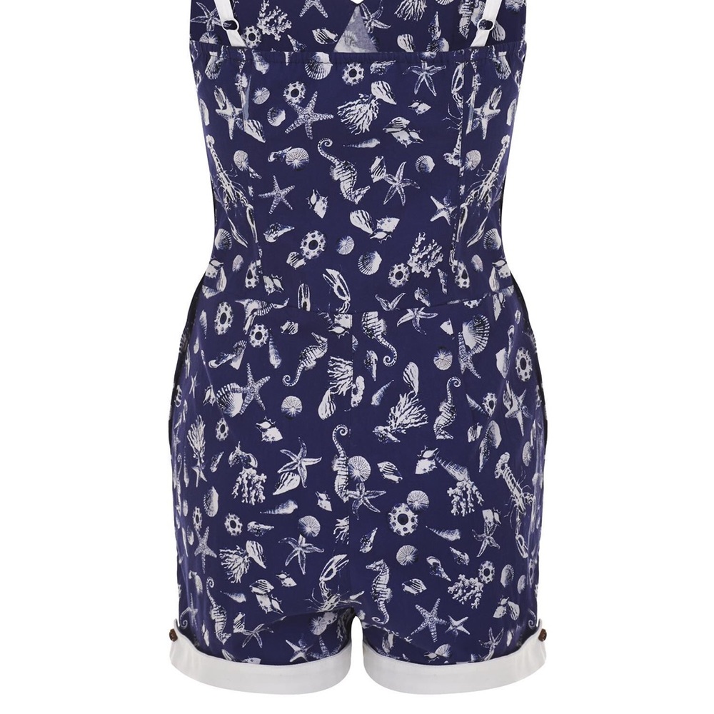 🌺Collectif Vintage Sea Shell Playsuit Romper - Picture 7 of 8